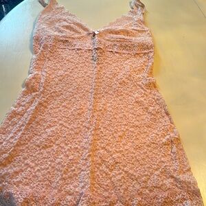 Victoria Secret light pink lace slip. Size L
